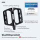 AARON Rock MTB Pedale - Schwarz, Aluminium Fahrrad Pedal mit großer Plattform und 10 austauschbaren Pins für guten Grip
