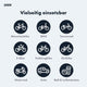 AARON Sport One Fahrradpumpe - Blau vielseitig einsetzbar für Mountainbike, BMX, Motorrad, Auto und Bälle.
