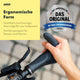 AARON Horn - Ergonomische Fahrradgriffe - Schwarz mit komfortabler Form und hochwertigem Vollgummi für Damen und Herren