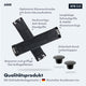 AARON MTB Fahrradgriffe - Schwarz mit rutschfesten Gelauflagen, stabilen Aluminiumringen und Sicherung durch Lenkerkappen.