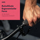 AARON MTB Fahrradgriffe - Schwarz mit rutschfester, ergonomischer Form und handangepassten Texturen am Fahrradlenker.