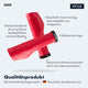 AARON Fit Fahrradgriffe - Ergonomisch - Rot mit rutschfester Oberfläche, Komfort, Dämpfung und stabilem Aluminium-Klemmring