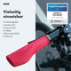 AARON Fit Fahrradgriffe - ergonomisch geformt, rot, rutschfest und komfortabel für Mountainbike und Cityrad Lenker.