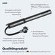 AARON Pocket One - Mini Fahrrad Pumpe - Grau, kompakt, Aluminium, bis 7 Bar, ausziehbarer Schlauch, arretierbarer Pumpenkopf.