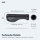 AARON Comfy Fahrradgriffe - Ergonomisch - Schwarz mit Maßen 132 mm Länge und rutschfester Gummioberfläche.