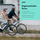 AARON Comfy Fahrradgriffe - Ergonomisch - Schwarz mit schmerzfreier Form für komfortables Fahren bei Damen und Herren.