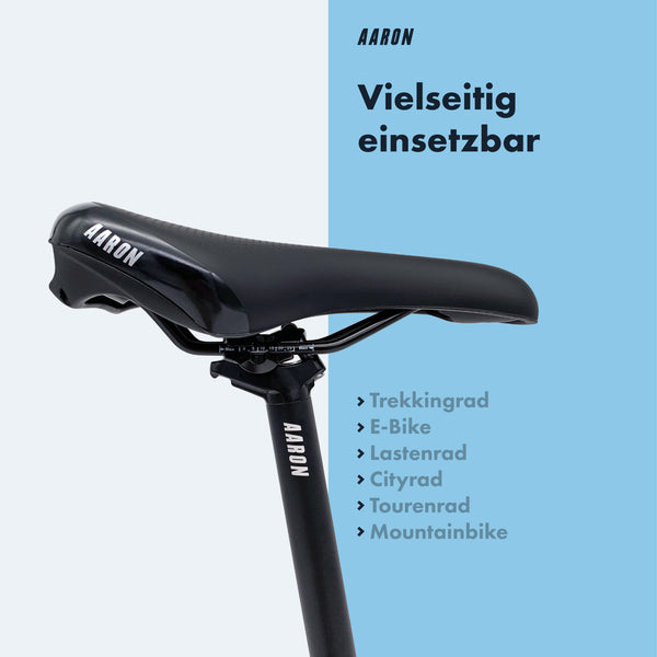 AARON Touring Fahrradsattel – wasserdichter, vielseitiger Sattel für MTB, Cityrad, Trekking – Damen und Herren geeignet