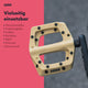 AARON Dirt MTB Fahrradpedale - Beige mit langlebiger CroMo-Achse und 8 Pins für sicheren Halt bei Mountainbike und Trekking.