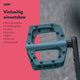 AARON Dirt MTB Fahrradpedale - Blau, robustes Design mit austauschbaren Pins für sicheren Halt bei Mountainbike und Trekkingrad.