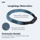AARON Lock One Fahrradschloss mit Zahlencode Grau Blau aus langlebigem Stahl und Nylon, wasser- und staubdicht, 100 cm lang.