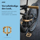 AARON Lock One Fahrradschloss mit Zahlencode - Beige Werbebild mit beigem Fahrradpedal am Mountainbike
