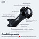 AARON Stem Fahrrad Lenkervorbau mit 35° Winkel aus hochwertigem Aluminium, rostfrei, passend für 31,8 mm Lenker.