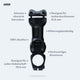 AARON Stem Flex Fahrrad Vorbau - Verstellbar, hochwertiges Aluminium, geeignet für Lenker 31,8 mm und Gabelschaft 28,6 mm