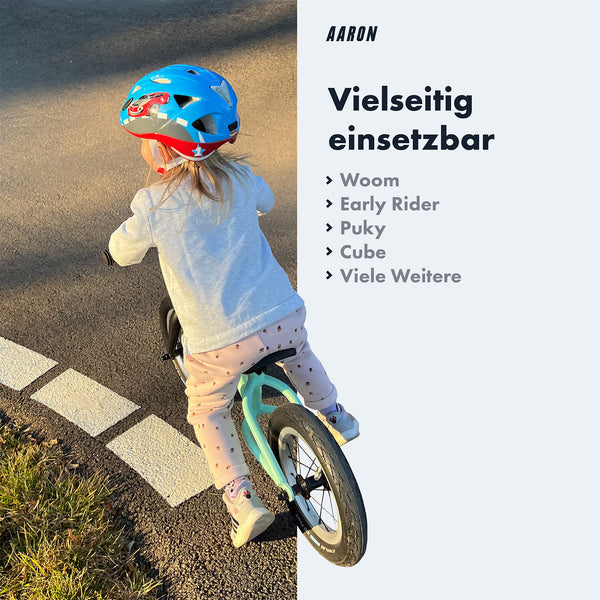 AARON KIDO Fahrradgriff für Kinder - Schwarz mit Prallschutz und rutschfester Diamanten Struktur für sicheren Halt.