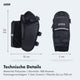 AARON Fahrrad Satteltasche Schwarz mit Flaschenhalter, Reflektor, 1 Liter Volumen, wasserabweisend, Polyester