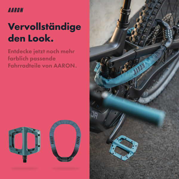 AARON Peak - MTB, Enduro & BMX Fahrradgriffe in Grau Blau für sicheren Halt und perfekten Grip am Fahrradlenker.