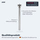 AARON Post Sattelstütze 27,2 30,9 31,6 mm aus langlebigem 6061 Aluminium mit präziser Höheneinstellung, silberfarben, 350 mm Länge.