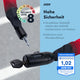 AARON Lock One Fahrradschloss mit Schlüssel - Rot, Stahlstift schützt Schließmechanismus, inklusive zwei Wendeschlüssel, Sicherheit Level 8.