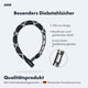 AARON Cobra Fahrradschloss mit Schlüssel, 105cm, robustes Kettenschloss aus gehärtetem Stahl mit Schutzüberzug