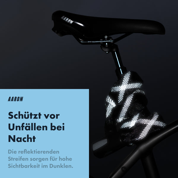 AARON Tank Fahrradschloss mit Schlüssel, 115cm, reflektierendes, sicheres Kettenschloss für Fahrrad bei Nacht.