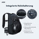 AARON 25L Fahrradrucksack mit integrierter Helmhalterung, wasserabweisender Oberfläche und reflektierendem Regenschutz.