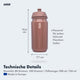AARON ECO Fahrrad Trinkflasche - 100% biologisch abbaubar, BPA-frei, bronzefarben, 500 ml, passend für Fahrradhalter.