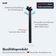 AARON Post Sattelstütze 30,9 oder 31,6 mm, 350mm lang, schwarz, aus bruchfestem 6061 Aluminium, ohne Aufdruck.