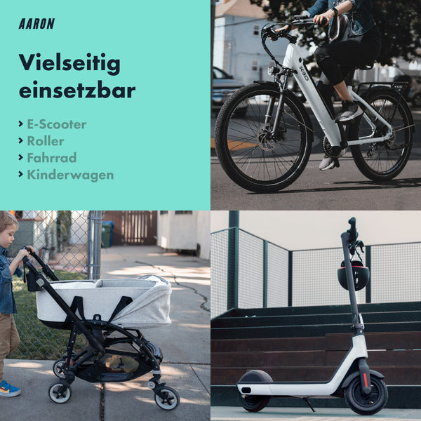 AARON Bolt Handschellenschloss für E-Scooter in Gelb, sicher für E-Scooter, Roller, Fahrrad und Kinderwagen.
