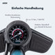 Nahaufnahme des Manometers der AARON Sport One 2.0 Fahrradpumpe - Blau mit stabilem Standfuß aus Metall und Gummi