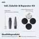 Zubehör und Reparatur-Kit mit Ballnadel und Reifenflicken für AARON Sport One 2.0 Fahrradpumpe - Blau