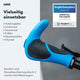 AARON Horn Fahrradgriffe Blau Mit Gel-Dämpfung ergonomisch rutschfest für vielseitige Fahrradtypen komfortabel