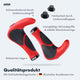 AARON Horn Fahrradgriffe Rot mit Gel-Dämpfung, ergonomisch, rutschfest, langlebig und sicher durch Aluminiumringe und Lenkerendkappen.
