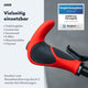 AARON Horn Fahrradgriffe Rot - Mit Gel-Dämpfung, ergonomisch, stoßabsorbierend und rutschfest für vielseitigen Einsatz am Fahrrad