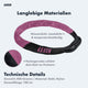 Infografik zum AARON Lock One Fahrradschloss mit Zahlencode - Berry mit wasserfester Nylonhülle, 800 g und 100 cm Länge