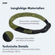 Infografik: AARON Lock One Fahrradschloss mit Zahlencode - Olive mit Stahl-Nylon-Hülle 800 g und 100 cm lang