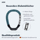 Infografik zum AARON Lock One Fahrradschloss mit Zahlencode - Grau Blau II mit 1 Meter Länge und 6 mm Stahlkettengliedern