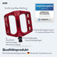 AARON Rock MTB Pedale - Rot mit großflächiger Plattform und austauschbaren Pins für sicheren Grip beim Mountainbiken