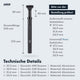 Technische Infografik AARON Spring Sattelstütze gefedert - 27,2, 30,9, 31,6 oder 34,9 mm - Schwarz