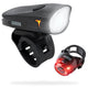 AARON LUX Fahrradlicht Set mit StVZO Front- und Rücklicht, 90 Lumen, IPX5/IPX4, werkzeugfreie Montage