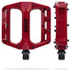 AARON Rock MTB Pedale - Rot mit stabilem Aluminiumrahmen und austauschbaren Pins für optimalen Halt beim Mountainbiken