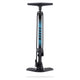 AARON Sport One 2.0 Fahrradpumpe - Blau mit integriertem Druckmessgerät und robustem Standfuß vor weißem Hintergrund