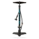 AARON Sport One Fahrradpumpe - Blau mit großem Manometer, stabilem Standfuß und universellem Doppelpumpenkopf.