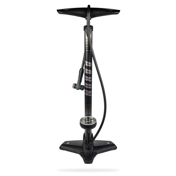 AARON Sport One - Schwarz/Grau - B-WARE Standpumpe mit Manometer und Schlauch