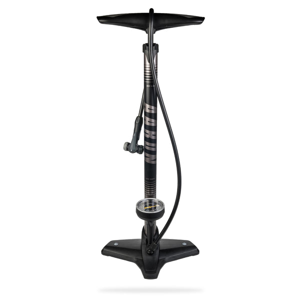 AARON Sport One - Schwarz/Grau - B-WARE Standpumpe mit Manometer und Schlauch