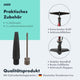 AARON Sport One Fahrradpumpe - Rot mit Zubehör, extra breitem Griff und stabilem Standfuß für alle Ventilarten.