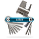 AARON Tool 20 in 1 Multitool Fahrrad Multifunktionswerkzeug Blau mit zahlreichen Inbusschlüsseln und Speichenschlüsseln