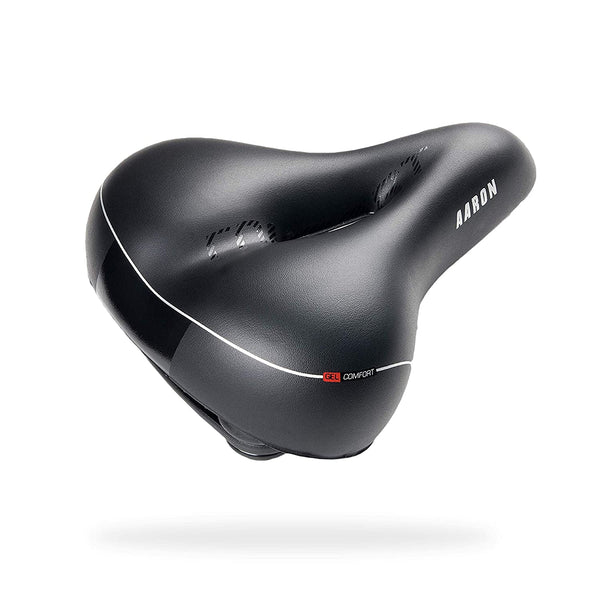 AARON City Fahrradsattel mit Gel Einlage, wasserdicht, atmungsaktiv und komfortabel für Damen und Herren Fahrräder.