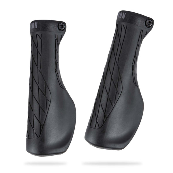 AARON Comfy Fahrradgriffe ergonomisch schwarz mit rutschfester Oberfläche und handgelenkschonendem Design für schmerzfreies Fahren.