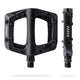 AARON Dirt MTB Fahrradpedale - Schwarz mit geriffelter Oberfläche und austauschbaren Pins für optimalen Grip im Gelände.