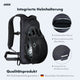 AARON 8L Fahrradrucksack - Klein, Wasserdicht mit Regenschutz und integrierter Helmhalterung vorne aus Mesh-Netz.